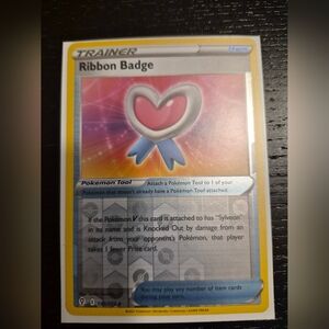Pokemon Ribbon Badge Trainer Card - Pink, Blue, Yellow